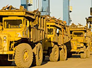 Industrial trucks transporting scrap metal