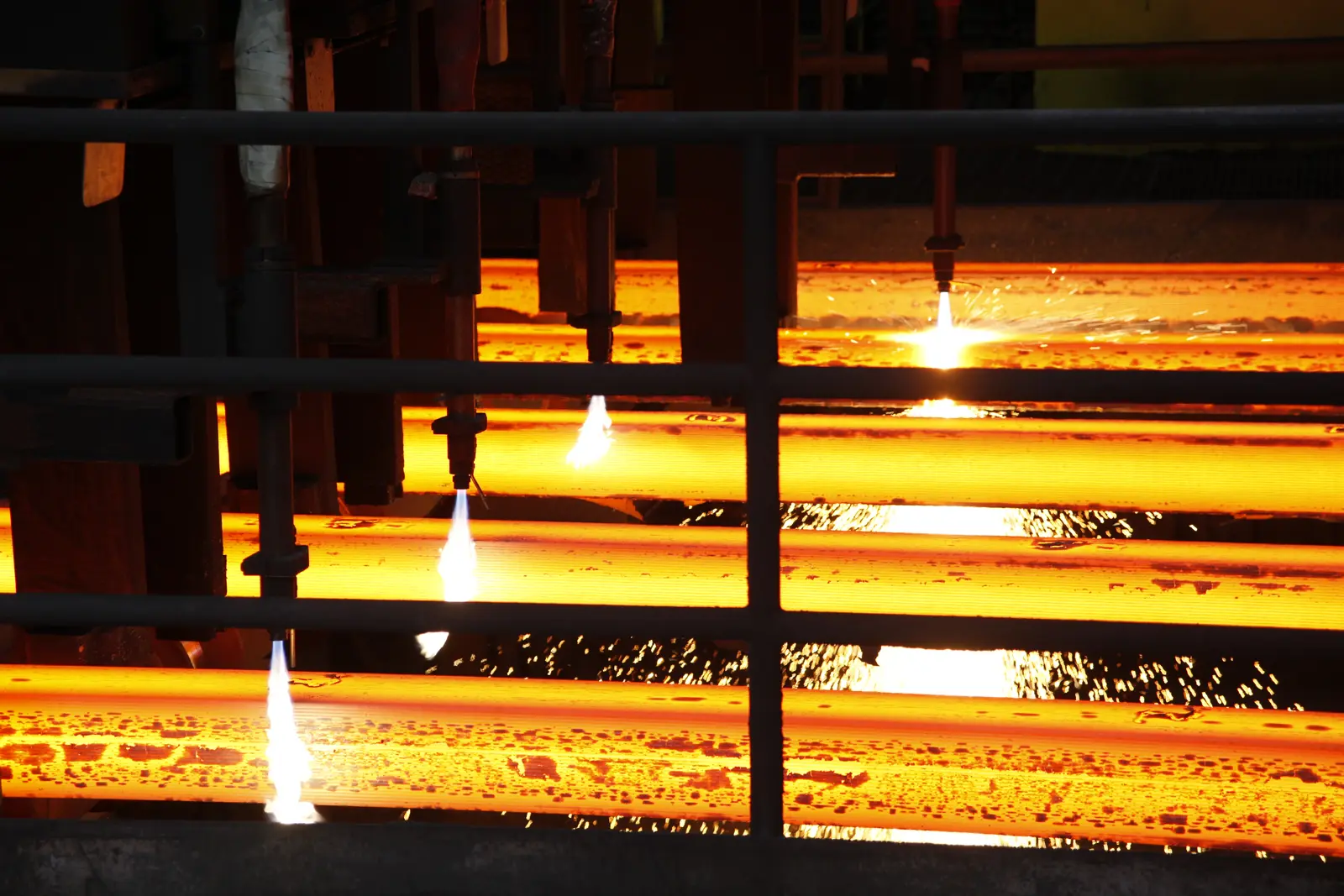 Molten steel processing at Radius Recycling facility