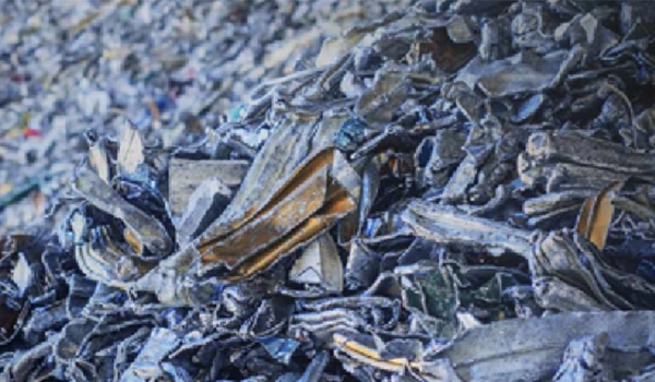 Processed ferrous scrap metal ready for steel mills
