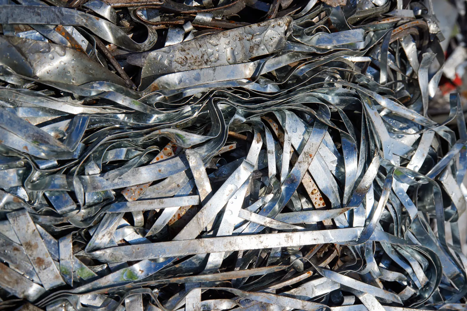 Aluminum scrap metal prepared for recycling