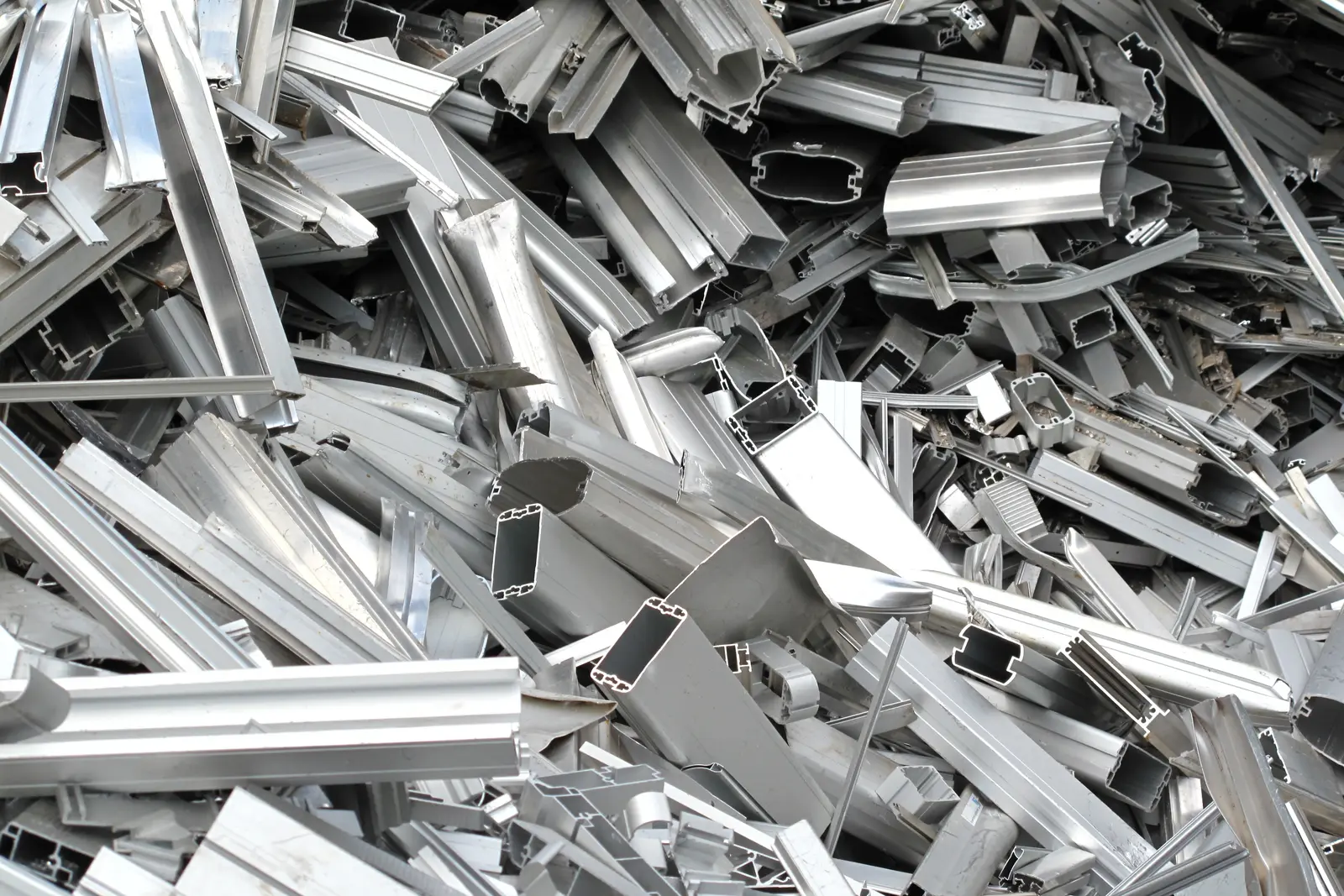 Light iron scrap metal collected for recycling