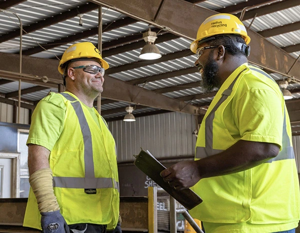 Radius Recycling team supporting manufacturing operations