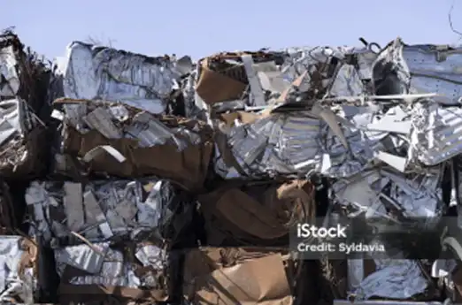 Scrap metal prepared for sale by metal dealers