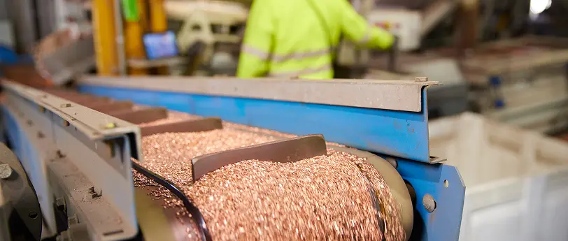 Advanced metal processing equipment separating scrap