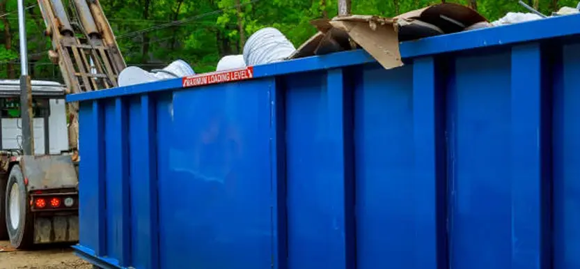 On-site scrap metal roll-off container