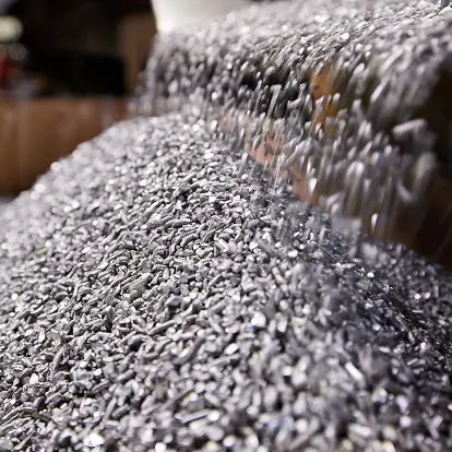 Processed scrap metal ready for sale